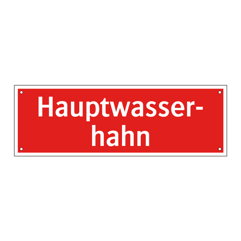 Hauptwasser- hahn