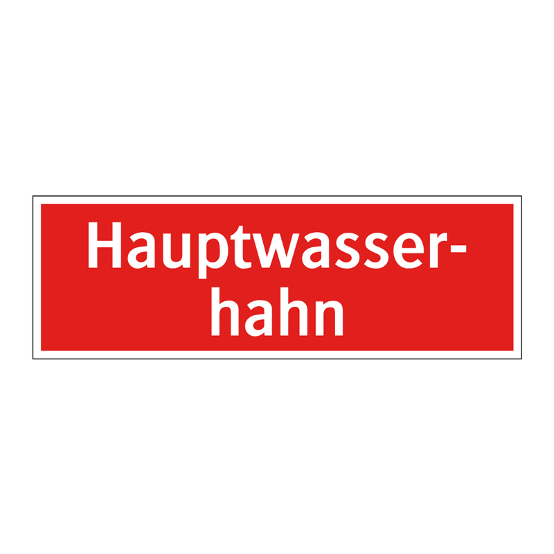 Hauptwasser- hahn