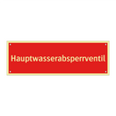 Hauptwasserabsperrventil