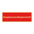Hauptwasserabsperrventil