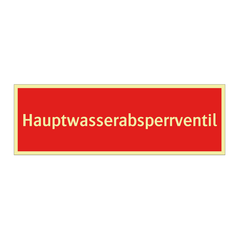 Hauptwasserabsperrventil