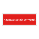 Hauptwasserabsperrventil