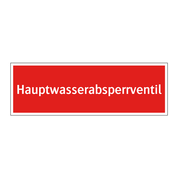 Hauptwasserabsperrventil