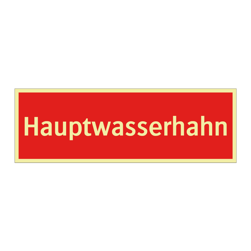 Hauptwasserhahn