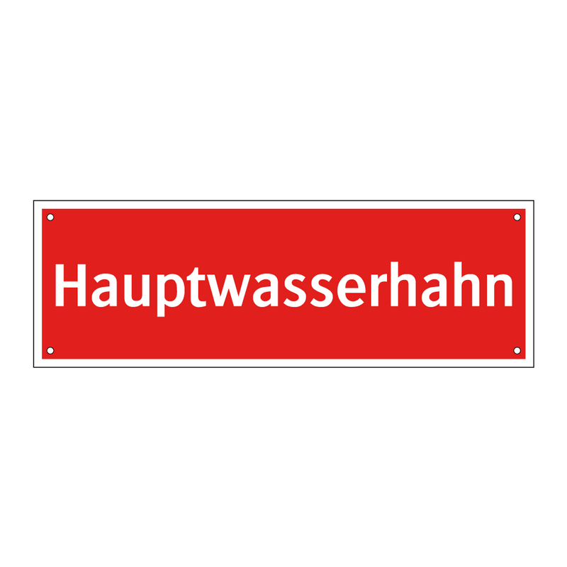 Hauptwasserhahn