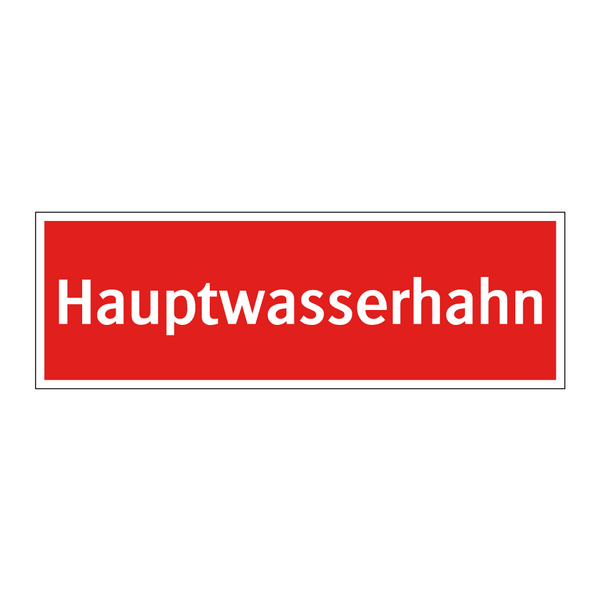 Hauptwasserhahn
