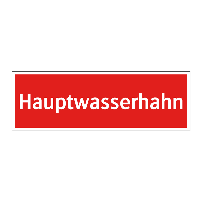 Hauptwasserhahn