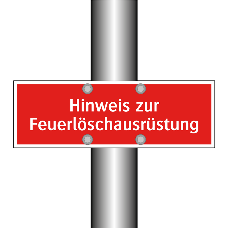 Hinweis zur Feuerlöschausrüstung