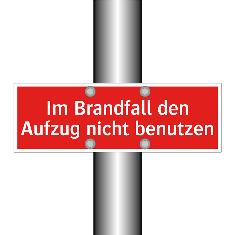Im Brandfall den Aufzug nicht benutzen
