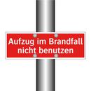 Aufzug im Brandfall nicht benutzen