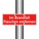 Im Brandfall Flaschen entfernen