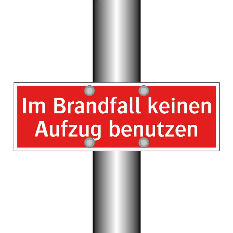 Im Brandfall keinen Aufzug benutzen