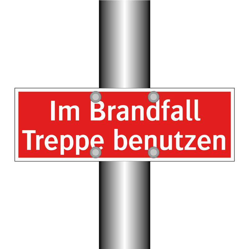 Im Brandfall Treppe benutzen