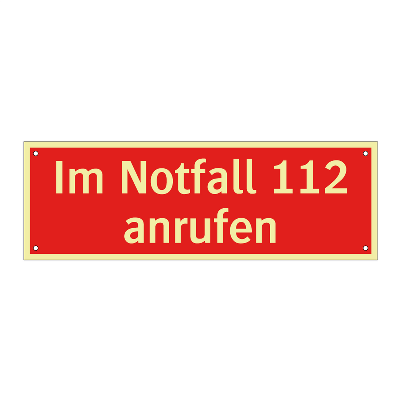 Im Notfall 112 anrufen