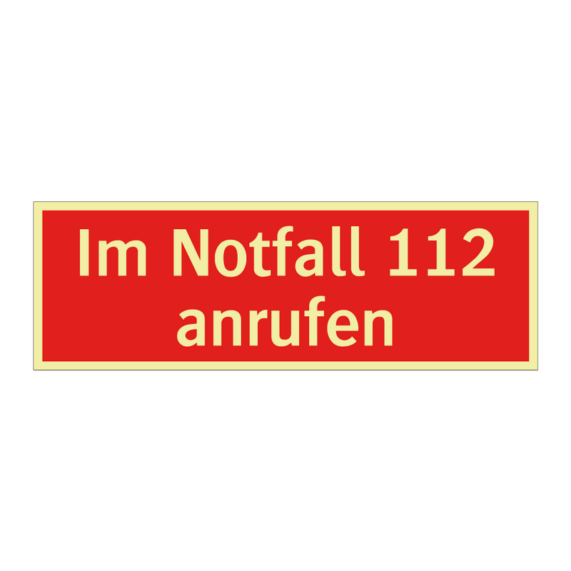 Im Notfall 112 anrufen