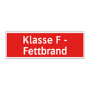 Klasse F - Fettbrand