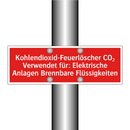 Kohlendioxid-Feuerlöscher CO₂ Verwendet für: Elektrische Anlagen Brennbare Flüssigkeiten