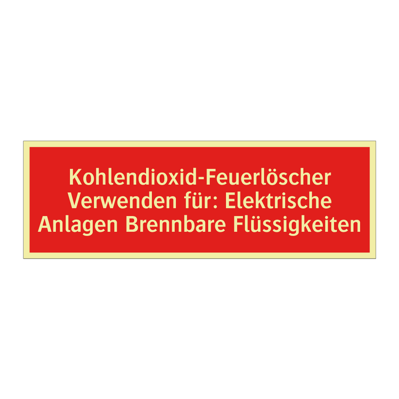 Kohlendioxid-Feuerlöscher Verwenden für: Elektrische Anlagen Brennbare Flüssigkeiten