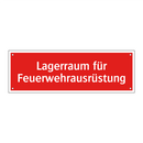 Lagerraum für Feuerwehrausrüstung