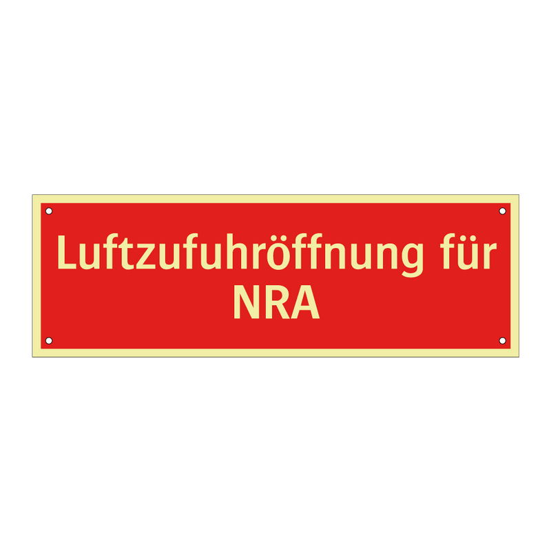 Luftzufuhröffnung für NRA