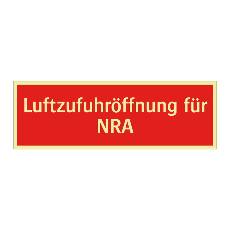 Luftzufuhröffnung für NRA