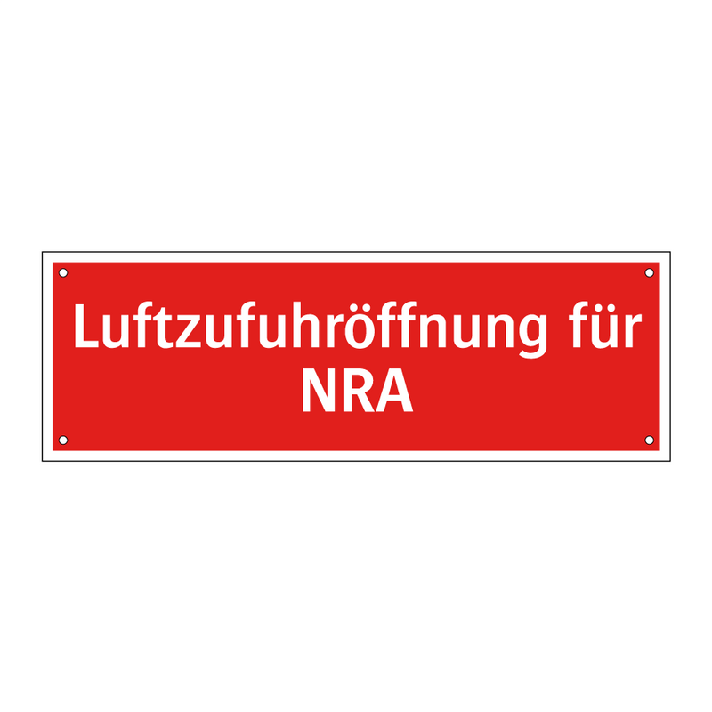 Luftzufuhröffnung für NRA