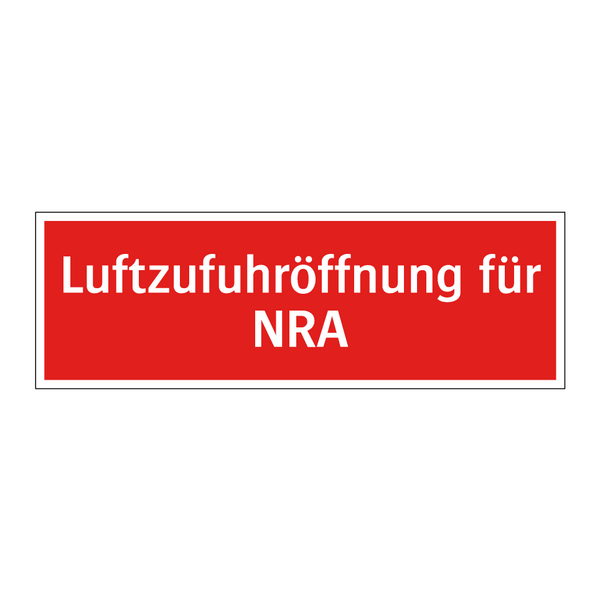Luftzufuhröffnung für NRA