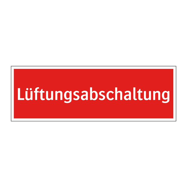 Lüftungsabschaltung