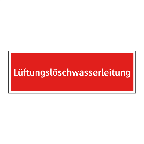 Lüftungslöschwasserleitung