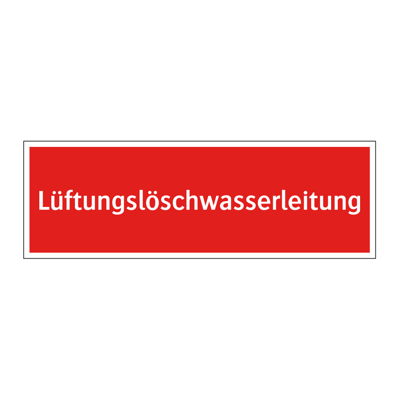 Lüftungslöschwasserleitung