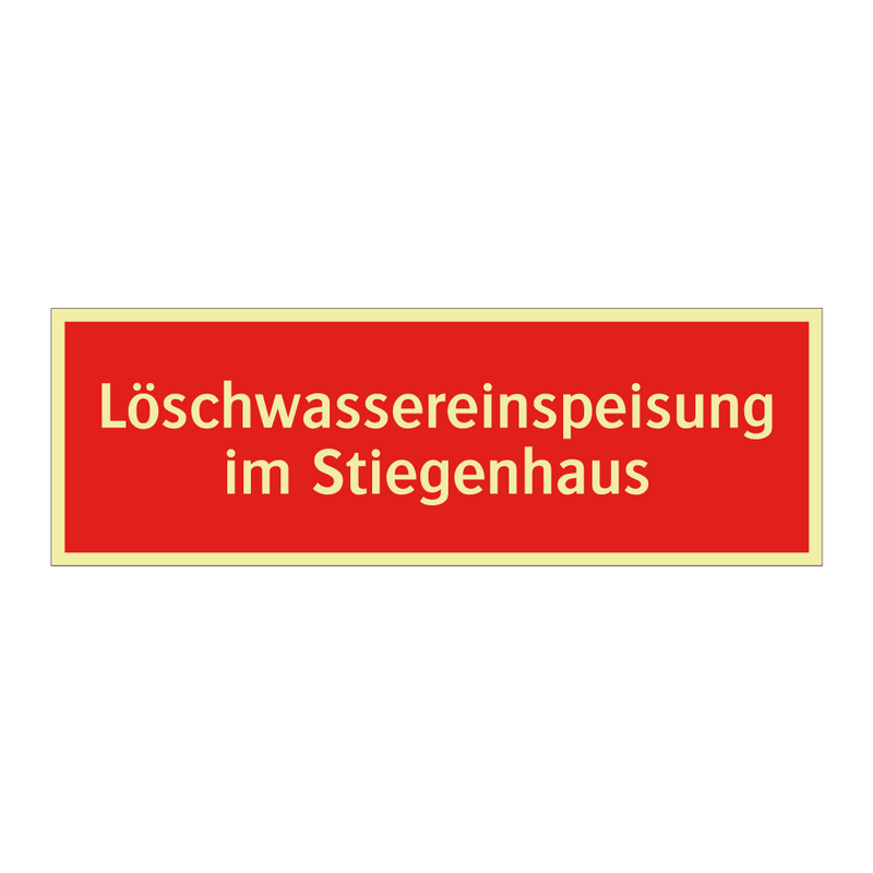 Löschwassereinspeisung im Stiegenhaus