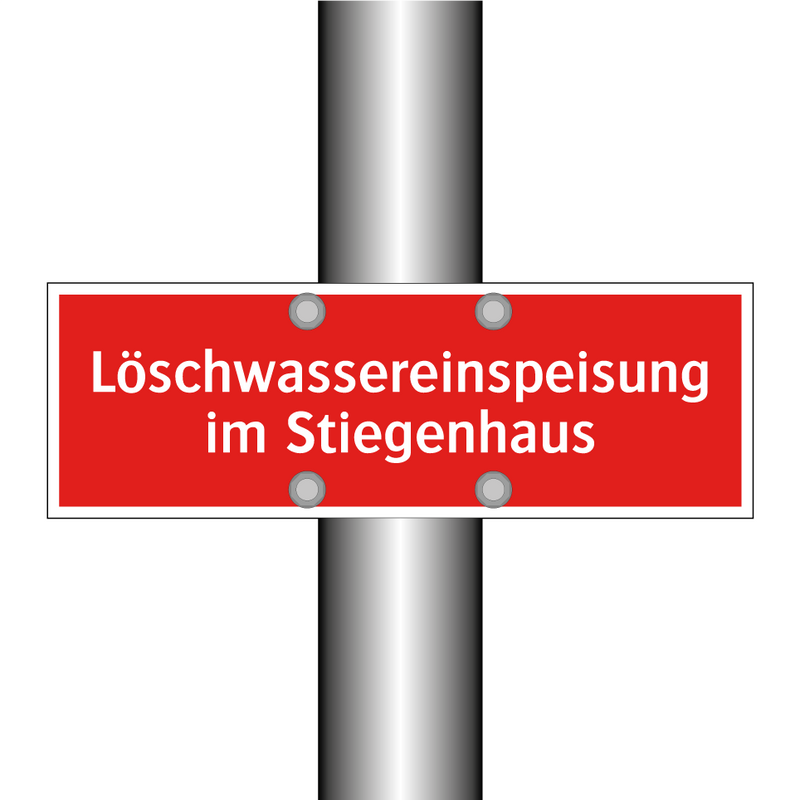 Löschwassereinspeisung im Stiegenhaus