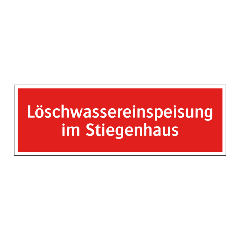 Löschwassereinspeisung im Stiegenhaus