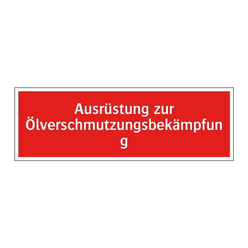 Ausrüstung zur Ölverschmutzungsbekämpfung