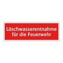 Löschwasserentnahme für die Feuerwehr