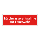 Löschwasserentnahme für Feuerwehr