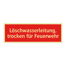Löschwasserleitung, trocken für Feuerwehr
