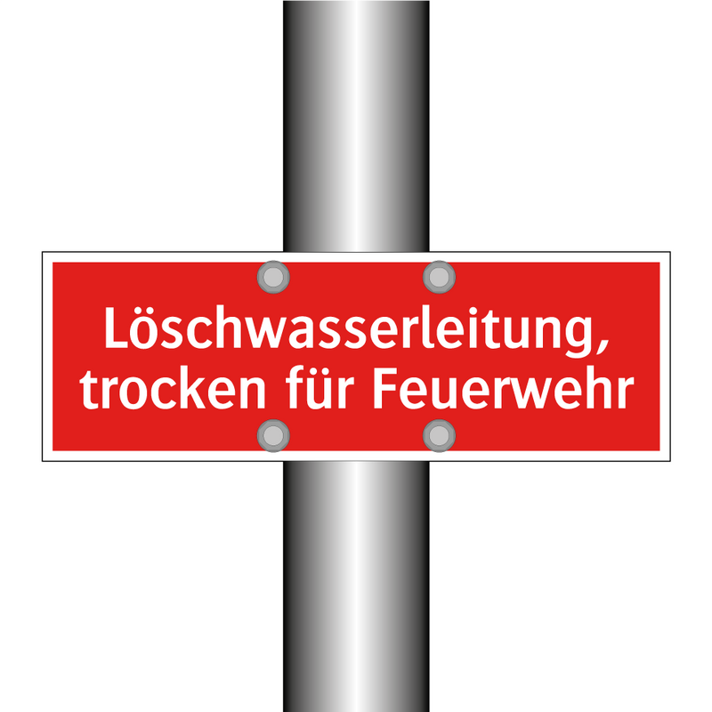 Löschwasserleitung, trocken für Feuerwehr