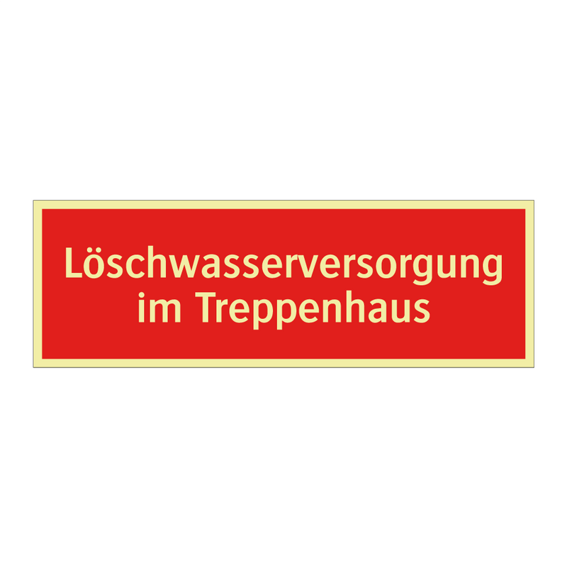 Löschwasserversorgung im Treppenhaus