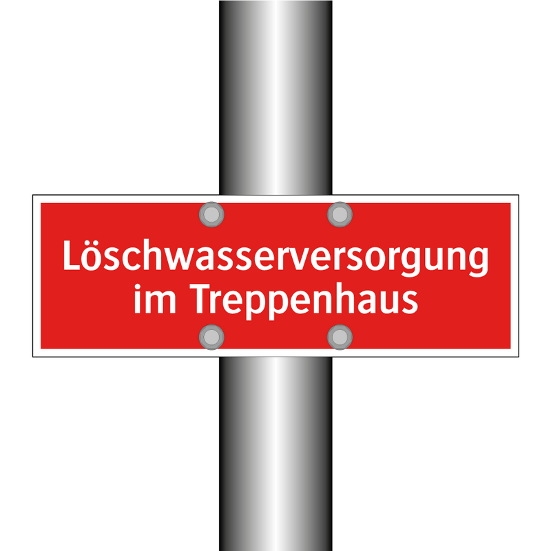 Löschwasserversorgung im Treppenhaus