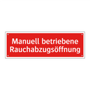 Manuell betriebene Rauchabzugsöffnung