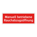 Manuell betriebene Rauchabzugsöffnung