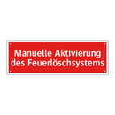 Manuelle Aktivierung des Feuerlöschsystems
