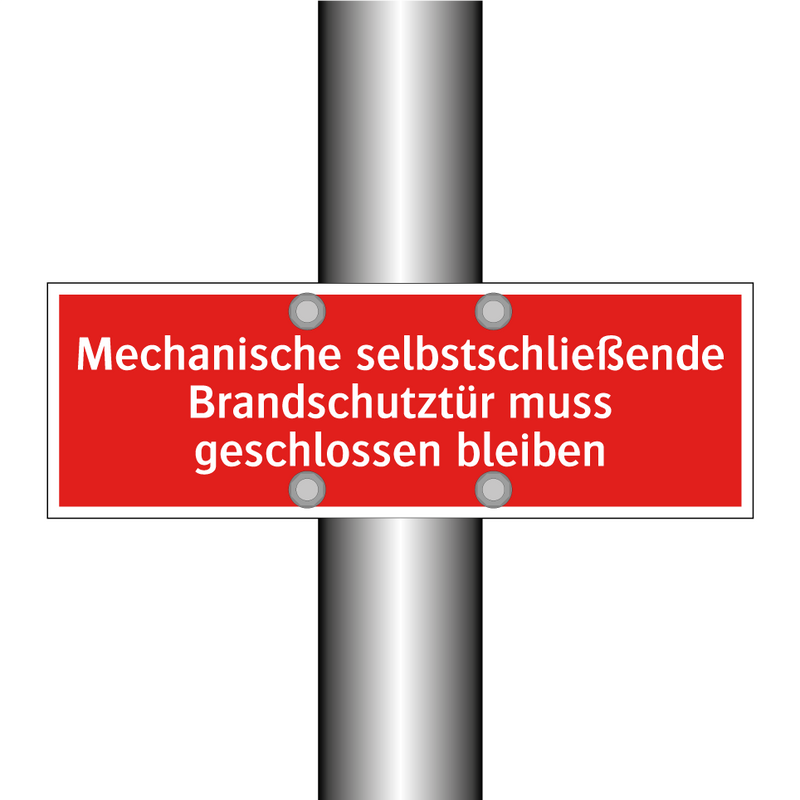 Mechanische selbstschließende Brandschutztür muss geschlossen bleiben