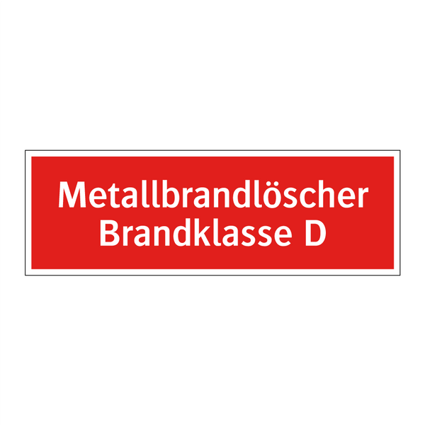Metallbrandlöscher Brandklasse D