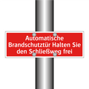 Automatische Brandschutztür Halten Sie den Schließweg frei