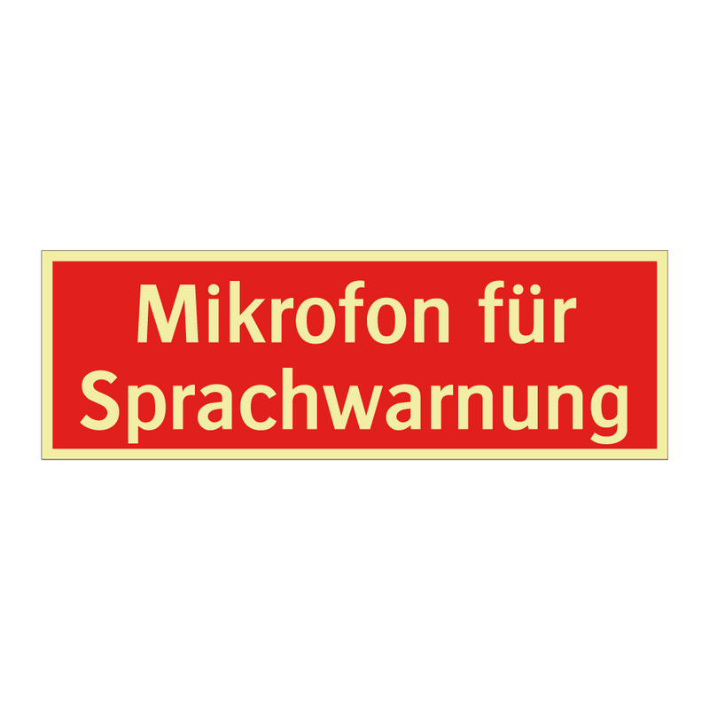 Mikrofon für Sprachwarnung