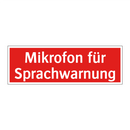 Mikrofon für Sprachwarnung