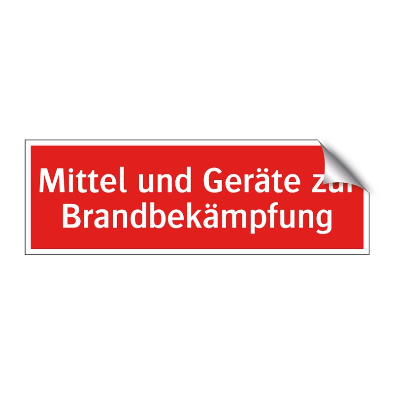 Mittel und Geräte zur Brandbekämpfung