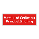 Mittel und Geräte zur Brandbekämpfung